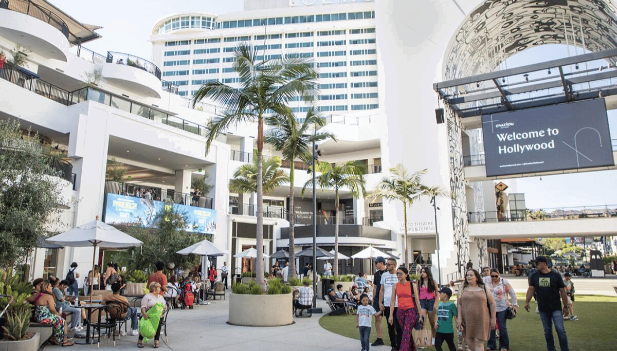Shopping Centres in Los Angeles - Ovation Hollywood shopping
