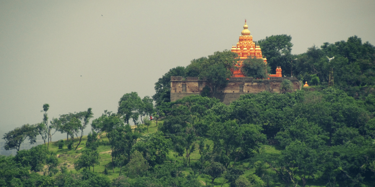 Parvati Hill temple and Pune city view Maharashtra