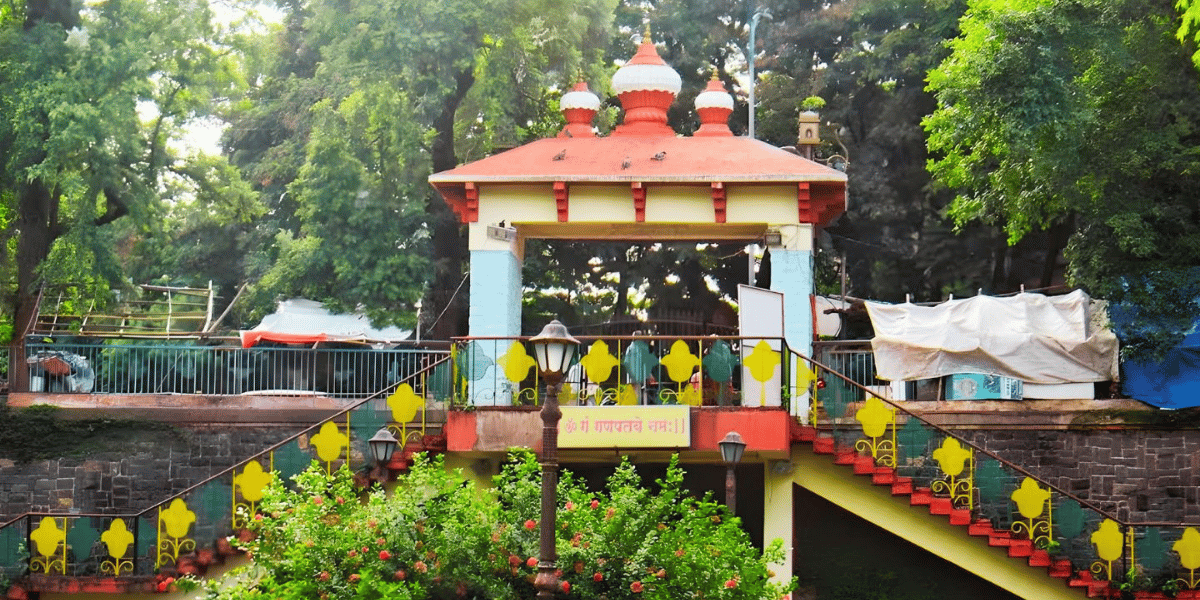 Saras Baug garden and Ganpati temple in Pune Maharashtra